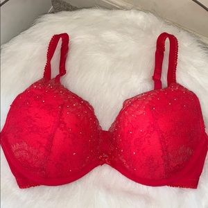 Victoria’s Secret Dream Angel Red Crystal Bra